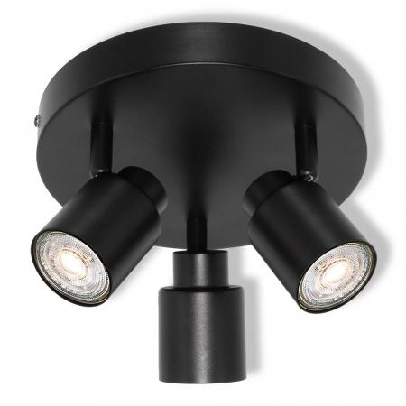 OSRAM LED SPOT PRIMAL 3X GU10 PLATE DECKENLEUCHTE SCHWARZ