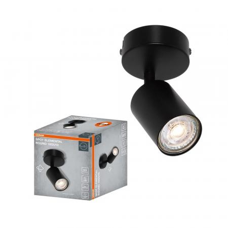 OSRAM LED SPOT ELEMENTAL 1XGU10 ROUND BLACK