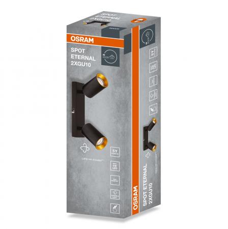 OSRAM LED SPOT ETERNAL BLACK AND GOLD 2XGU10