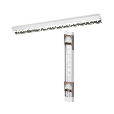 OSRAM Office Line Grid Curve Deckenleuchte 120cm 40W 4000K Click-DIM Weiß