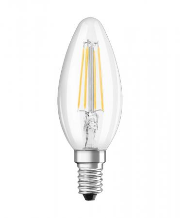 6er Pack OSRAM LED Value Classic B 40 Filament 4W wie 40W 827 E14 Klar 2700K 470 lm 300° Warmweiß