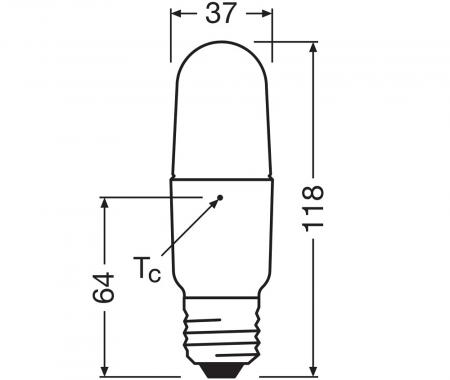 OSRAM E27 LED Star Classic Stick 8,5W 2700K 806lm matt  wamrweiß