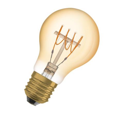 2er Pack OSRAM E27 Lampe Vintage 1906 LED Classic A35 Slim Filament DIMMABLE 4,8W 2200K Gold