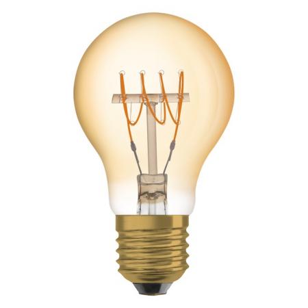 2er Pack OSRAM E27 Lampe Vintage 1906 LED Classic A35 Slim Filament DIMMABLE 4,8W 2200K Gold