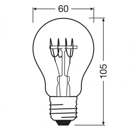 2er Pack OSRAM E27 Lampe Vintage 1906 LED Classic A35 Slim Filament DIMMABLE 4,8W 2200K Gold
