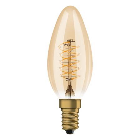 2er Pack OSRAM E14 Lampe Vintage 1906 LED Classic B25 Slim Filament DIMMABLE 3,4W 2200K Gold