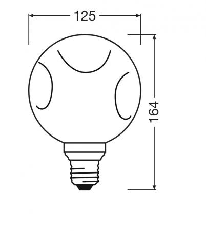 OSRAM DECOR LED Flat Lamp 3,5W 827 E27 Electro Glass Small Black nicht dimmbar