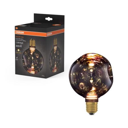 OSRAM DECOR LED Flat Lamp 3,5W 827 E27 Electro Glass Small Black nicht dimmbar