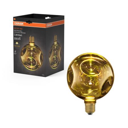 OSRAM Decor LED Flat Lamp 3,5W 827 E27 Electro Glass Medium Black | nicht dimmbar