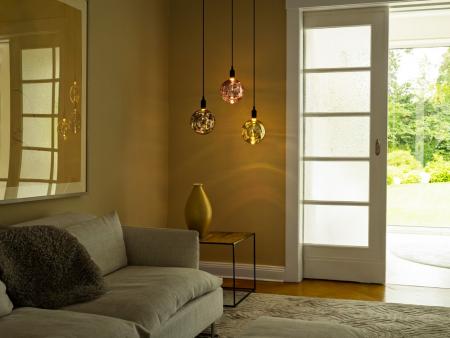 DECOR LED FLAT LAMP 3,5W 827 E27 IN ELECTRO GLASS LARGE GOLD 2700K nicht dimmbar
