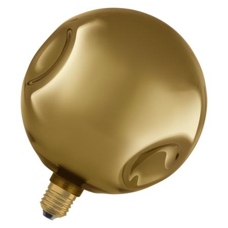 DECOR LED FLAT LAMP 3,5W 827 E27 IN ELECTRO GLASS LARGE GOLD 2700K nicht dimmbar