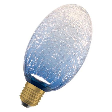 OSRAM DECOR LED Flat Lamp 3,5W 827 E27 Cracked Glass Long Blue nicht dimmbar