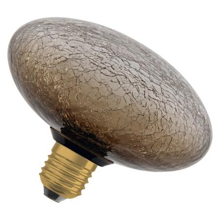 OSRAM DECOR LED Flat Lamp 3,5W 827 E27 Cracked Glass Flattened Brown nicht dimmbar