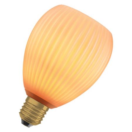 OSRAM E27 LED Dekor Flat Lamp 3,5W 827 nicht dimmbar farbiges Glas oval orange 300 lm