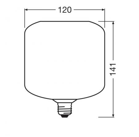 OSRAM E27 LED Dekor Flat Lamp 3,5W 827 nicht dimmbar Glas Square grün 300 lm