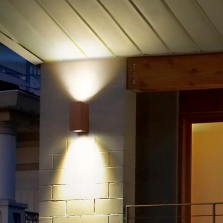 OSRAM ENDURA Classic Square UpDown Rusty Außenwandleuchte GU10 IP44