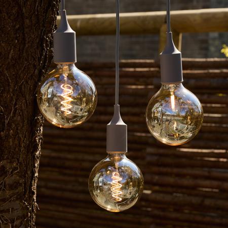 OSRAM ENDURA Decor Portable Pendant Hängelampe 7m 3x4W E27 IP44 Grau