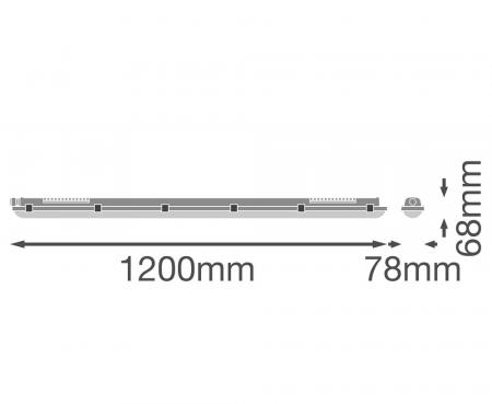 120cm LEDVANCE DAMP PROOF V 31W ML 8405065 LED Feuchtraumleuchte 4000 K / 5000 K / 6500 K IP65 31 W / 18 W