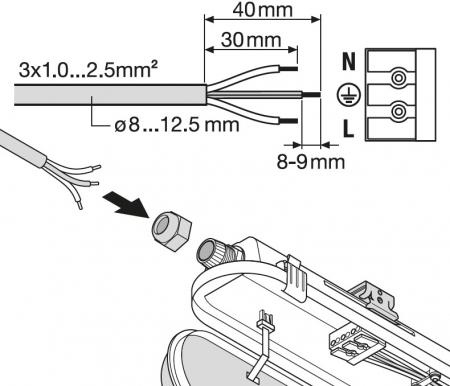 120cm LEDVANCE DAMP PROOF V 31W ML 8405065 LED Feuchtraumleuchte 4000 K / 5000 K / 6500 K IP65 31 W / 18 W