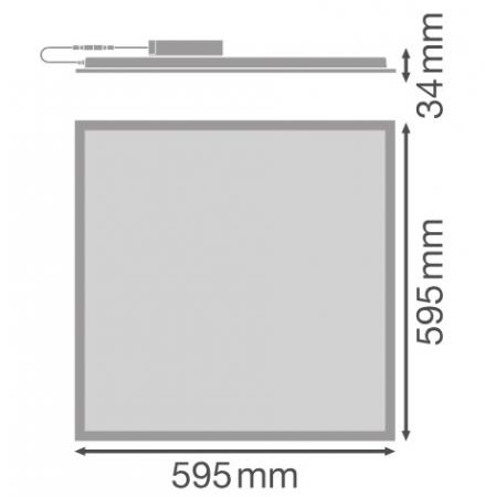 LEDVANCE PANEL COMPACT 600 DALI MULTI SELECT 30W 3000K/4000K 4050lm UGR<19 CRI90