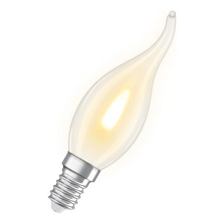 OSRAM E14 LED Classic BA35 Flame 1W 1800K 35lm matt – Flammeneffekt Lampe