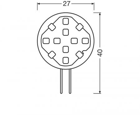 OSRAM G4 LED PIN ROUND 2W warmweiß 190lm 100° dimmbar – LED 12V Stiftsockellampe 20W Ersatz