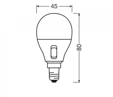 OSRAM E14 LED Lampe Classic P40 CCT Select 4,9W wie 40W dimmbar matt 470 lm 2700K–6500K