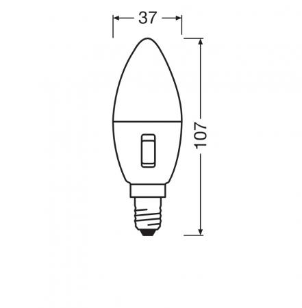 OSRAM E14 LED Lampe Classic B40 CCT Select 4,9W wie 40W dimmbar matt 470 lm 2700K–6500K