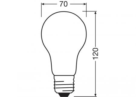 OSRAM E27 LED Lampe Star Classic A150 Filament 17W wie 150W matt 2452 lm 6500K Tageslichtweiß