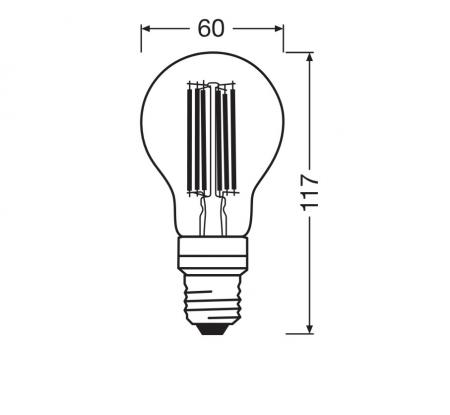 OSRAM E27 LED Lampe Superstar Plus Classic A60 CCT Select 7,3W wie 60W dimmbar klar 806 lm 2700K–6500K