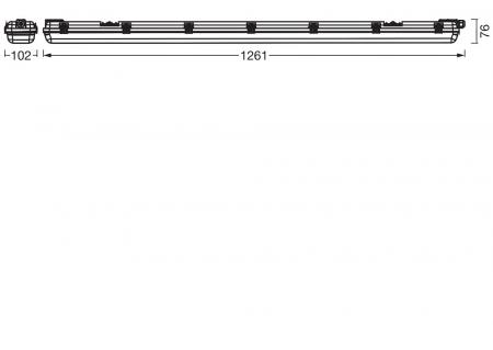 OSRAM Submarine PRO LED Feuchtraumleuchte 120cm 2x18W 840 IP65