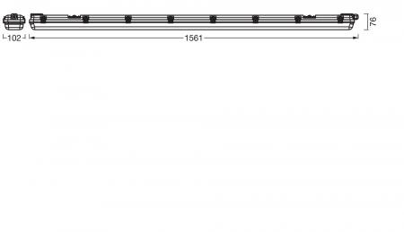 OSRAM Submarine Feuchtraumleuchte PRO LED 150 cm 2 x 26 W 840