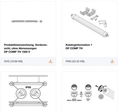 LEDVANCE DP COMP TH 1500 V 44W ML 840/865 IP66 MULTI SELECT THROUGHWIRING - Durchverdrahtung 3x1,5mm² bereits installiert