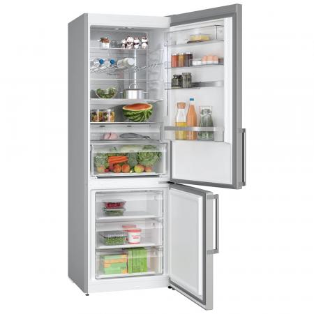 BOSCH Serie 6 Freistehende Kühl-Gefrier-Kombination mit Gefrierbereich unten 203 x 70 cm Edelstahl (mit Antifingerprint) - Kühlschrank