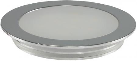 ChiliTec LED Boden Einbauleuchte "EBL Slim WW" IP67,1W, 50lm, Alu matt, warmweiß, Ø55mm