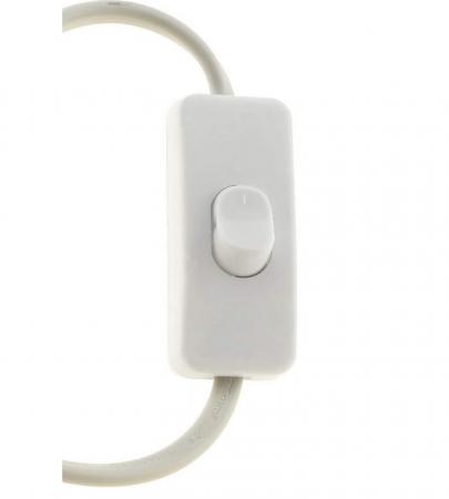 ChiliTec Netzkabel mit Schalter und E14 Fassung 1,4m + 2m lang, weiß