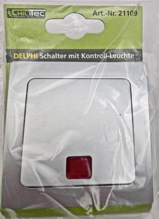 ChiliTec DELPHI 22214 Kreuzschalter 250 V, 10 A, Silber, Unterputz, inkl. Rahmen