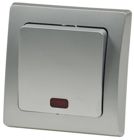 ChiliTec DELPHI 22791 Netzwerkdose 2-fach CAT6, Silber, Unterputz, inkl. Rahmen