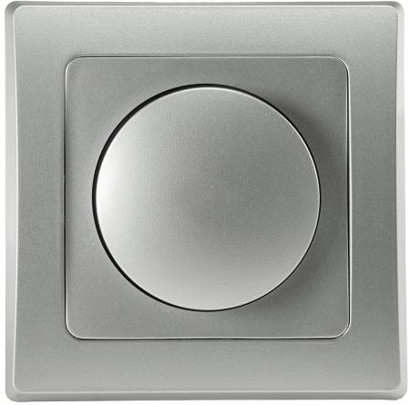 ChiliTec DELPHI 21660 LED-Dimmer 3–60 W, 250 V, Silber, Unterputz, 2-Draht