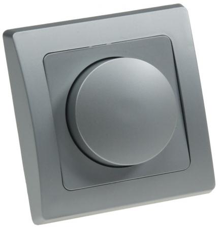 ChiliTec DELPHI 21660 LED-Dimmer 3–60 W, 250 V, Silber, Unterputz, 2-Draht