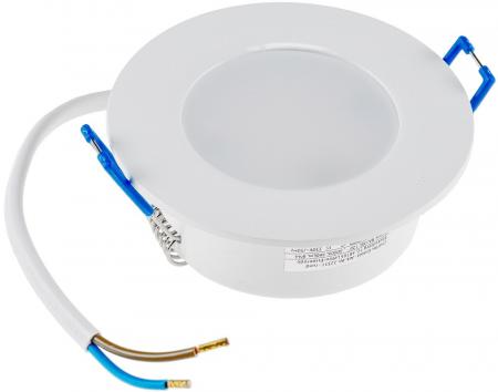 ChiliTec LED-Einbauleuchte "Flat-30 FR-R" 4200K Ø85x30mm, 5W, 500lm, IP44, rund, weiß