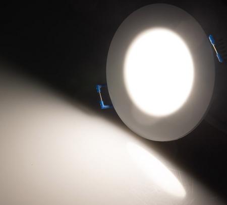 ChiliTec LED-Einbauleuchte "Flat-30 FR-R" 4200K Ø85x30mm, 5W, 500lm, IP44, rund, weiß