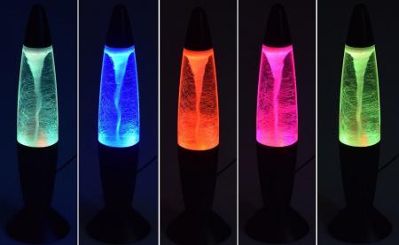 LED Dekoleuchte TORNADO, 37cm Farbwechsel, 5V/ Batterie, Schwarz