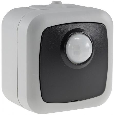 ChiliTec Feuchtraum PIR Bewegungsmelder, IP54 250V~, 2-500W, inkl. AP-Rahmen, grau