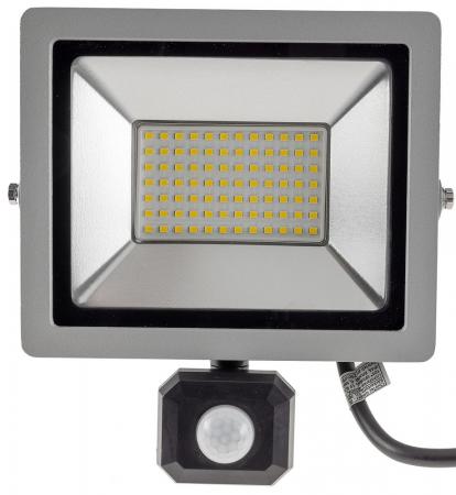 ChiliTec LED-Fluter SlimLine "CTF-SLT50 PIR" 50W, IP44, 5220lm, 4000K, Bewegungsmelder