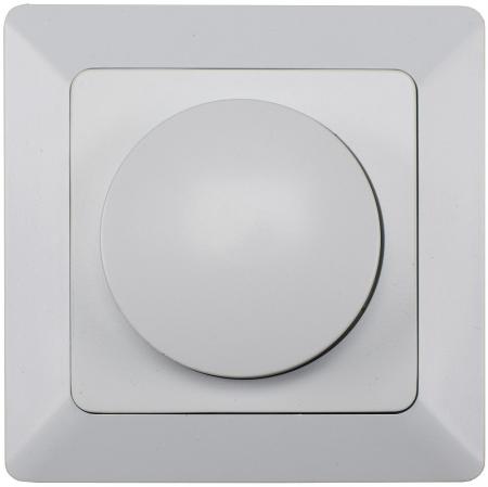 ChiliTec MILOS Dimmer für LED Lampen weiß matt 250V~/ 3-60W, inkl. Rahmen, UP