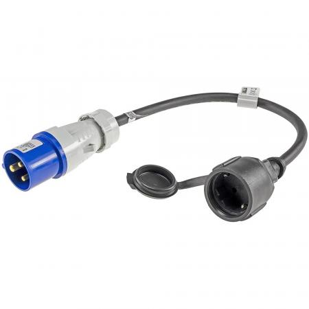 ChiliTec CEE auf Schutzkontakt-Kupplung 0,35m 230V, Adapter für Wohnwagen, Camping