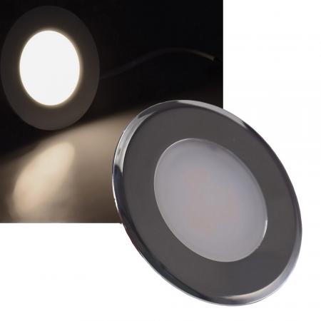 ChiliTec LED-Einbauleuchte "EBL-HV65si", silber 230V, 2W, 4000K, 150lm, neutralweiß