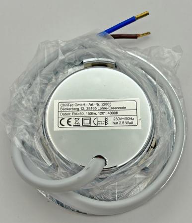 ChiliTec LED-Einbauleuchte "EBL-HV65si", silber 230V, 2W, 4000K, 150lm, neutralweiß
