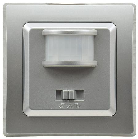 ChiliTec DELPHI 23010 Bewegungsmelder 160°, Silber, 250 V, LED-geeignet, Unterputz, 2-Draht